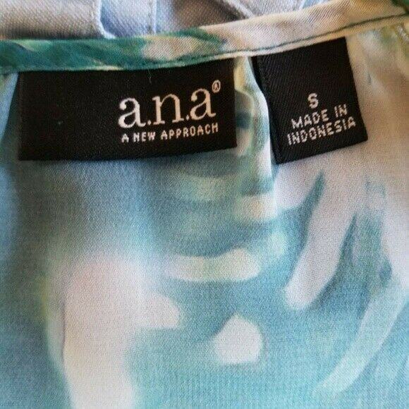 Sheer Top by ANA A New Approach Size S Boho Flutter Sleeve Cottage Fairy Floral - Picture 6 of 9